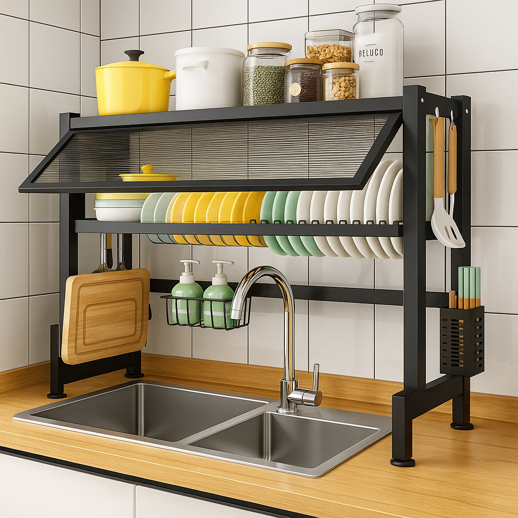 🧽 Escurridor de Platos de Acero Inoxidable – Porque una cocina ordenada también es cosa de señoras