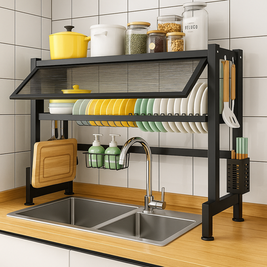 🧽 Escurridor de Platos de Acero Inoxidable – Porque una cocina ordenada también es cosa de señoras